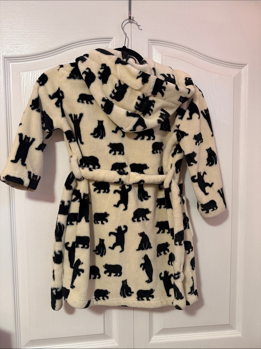 Mom & Me Hooded Fleece Robe with Black Bear Print - Picture 13 of 14